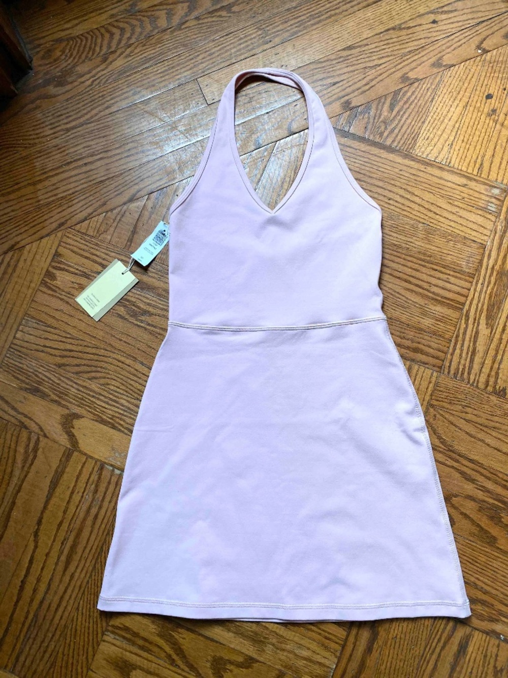 Aritzia TNA Whistle Halter Dress in Light Pink